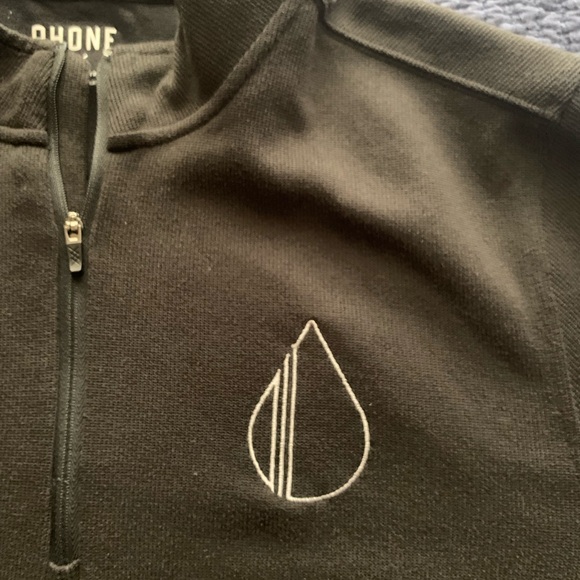 Rhone Men’s Large 1/4 Zip Pullover Long Sleeve Black - Picture 9 of 9